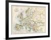 Map of Europe During the Crusades, 1000 to 1200 Ad-null-Framed Giclee Print