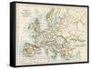 Map of Europe During the Crusades, 1000 to 1200 Ad-null-Framed Stretched Canvas