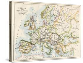 Map of Europe During the Crusades, 1000 to 1200 Ad-null-Stretched Canvas