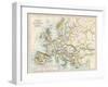 Map of Europe During the Crusades, 1000 to 1200 Ad-null-Framed Giclee Print