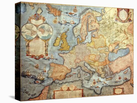 Map of Europe, from 1686 Copy of Atlas by Joan Blaeu-null-Stretched Canvas