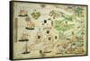 Map of Europe, from a Facsimile of the 'Miller Atlas' by Pedro and Jorge Reinel, and Lopo Homem,…-null-Framed Stretched Canvas