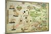 Map of Europe, from a Facsimile of the 'Miller Atlas' by Pedro and Jorge Reinel, and Lopo Homem,…-null-Mounted Giclee Print