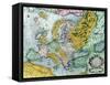 Map of Europe, from the "Atlas Sive Cosmographicae..."-null-Framed Stretched Canvas