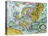 Map of Europe, from the "Atlas Sive Cosmographicae..."-null-Stretched Canvas