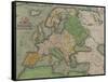 Map of Europe, from the "Theatrum Orbis Terrarum"-null-Framed Stretched Canvas