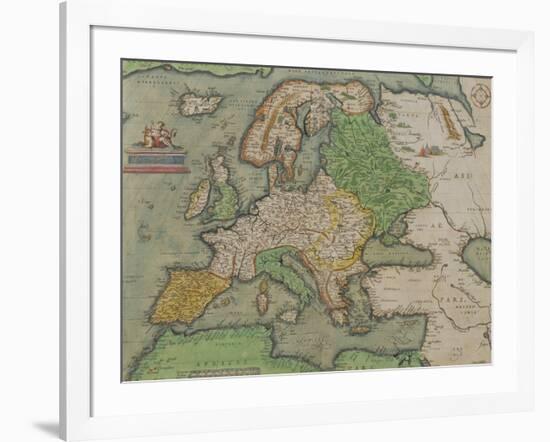 Map of Europe, from the "Theatrum Orbis Terrarum"-null-Framed Giclee Print