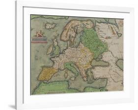 Map of Europe, from the "Theatrum Orbis Terrarum"-null-Framed Giclee Print