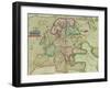 Map of Europe, from "Theatrum Orbis Terrarum"-Abraham Ortel Ortelius-Framed Giclee Print