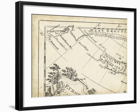 Map of Europe Grid I-T. Jeffreys-Framed Art Print