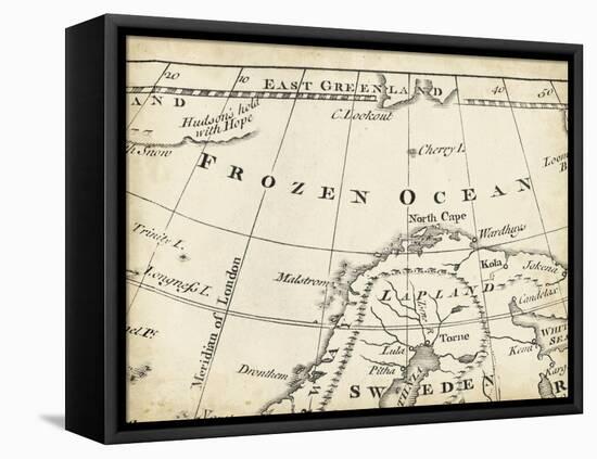 Map of Europe Grid II-T. Jeffreys-Framed Stretched Canvas