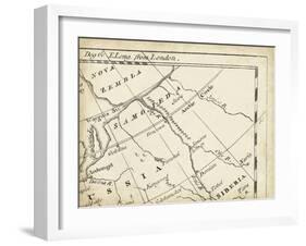 Map of Europe Grid III-T. Jeffreys-Framed Art Print