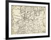 Map of Europe Grid V-T. Jeffreys-Framed Art Print