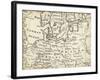 Map of Europe Grid V-T. Jeffreys-Framed Art Print