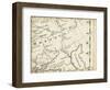 Map of Europe Grid VI-T. Jeffreys-Framed Art Print