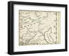 Map of Europe Grid VI-T. Jeffreys-Framed Art Print