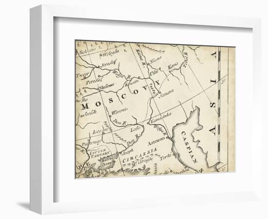 Map of Europe Grid VI-T. Jeffreys-Framed Art Print