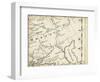 Map of Europe Grid VI-T. Jeffreys-Framed Art Print