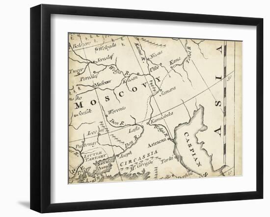 Map of Europe Grid VI-T. Jeffreys-Framed Art Print