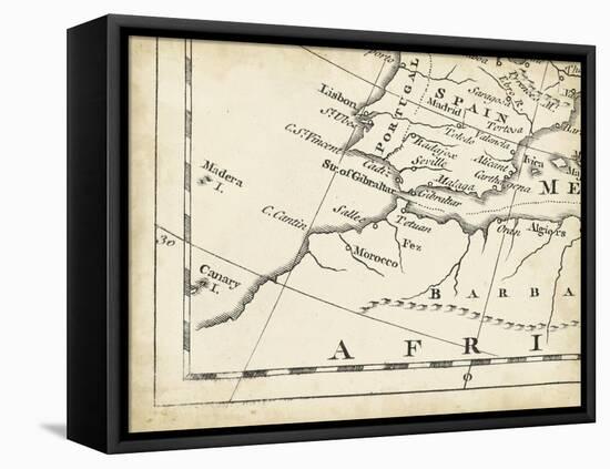 Map of Europe Grid VII-T. Jeffreys-Framed Stretched Canvas