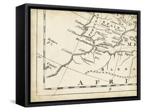 Map of Europe Grid VII-T. Jeffreys-Framed Stretched Canvas