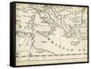 Map of Europe Grid VIII-T. Jeffreys-Framed Stretched Canvas