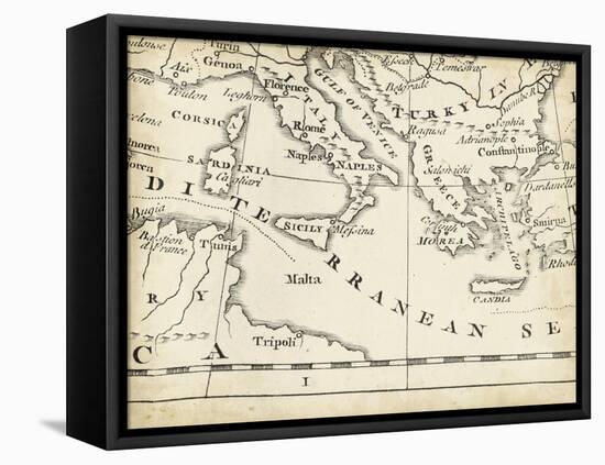 Map of Europe Grid VIII-T. Jeffreys-Framed Stretched Canvas