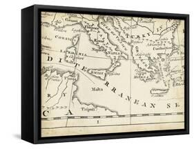 Map of Europe Grid VIII-T. Jeffreys-Framed Stretched Canvas