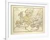 Map of Europe in 1150-null-Framed Giclee Print