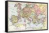 Map of Europe in 1360, from 'Historical Atlas'-null-Framed Stretched Canvas