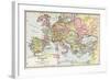 Map of Europe in 1360, from 'Historical Atlas'-null-Framed Giclee Print