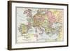 Map of Europe in 1360, from 'Historical Atlas'-null-Framed Giclee Print