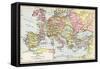 Map of Europe in 1360, from 'Historical Atlas'-null-Framed Stretched Canvas