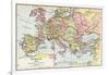 Map of Europe in 1360, from 'Historical Atlas'-null-Framed Giclee Print