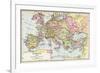 Map of Europe in 1360, from 'Historical Atlas'-null-Framed Giclee Print