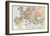 Map of Europe in 1360, from 'Historical Atlas'-null-Framed Giclee Print