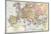 Map of Europe in 1360, from 'Historical Atlas'-null-Mounted Giclee Print