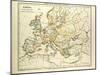 Map of Europe in 1400-null-Mounted Giclee Print