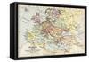 Map of Europe in 1648 after the Peace of Westphalia-null-Framed Stretched Canvas