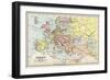 Map of Europe in 1740, from 'Historical Atlas'-null-Framed Giclee Print