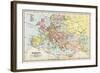 Map of Europe in 1740, from 'Historical Atlas'-null-Framed Giclee Print