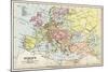 Map of Europe in 1740, from 'Historical Atlas'-null-Mounted Giclee Print