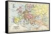 Map of Europe in 1740, from 'Historical Atlas'-null-Framed Stretched Canvas