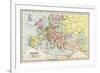 Map of Europe in 1740, from 'Historical Atlas'-null-Framed Giclee Print