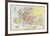 Map of Europe in 1740, from 'Historical Atlas'-null-Framed Giclee Print