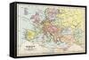 Map of Europe in 1740, from 'Historical Atlas'-null-Framed Stretched Canvas