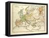 Map of Europe in 1808-null-Framed Stretched Canvas