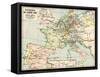 Map of Europe in 1810, During the Napoleonic Wars-null-Framed Stretched Canvas