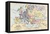 Map of Europe in the Time of Charles the Great-null-Framed Stretched Canvas