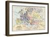 Map of Europe in the Time of Charles the Great-null-Framed Giclee Print